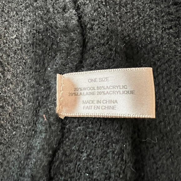 Look by M Black Long Wool-Blend Open Front Cardigan Sweater One Size - Picture 3 of 10